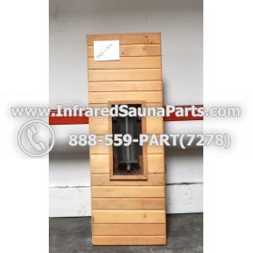 WOOD BENCHS + HEATERS - HEMLOCK WOOD BENCH + HEATHER + BLACK COVER ( 44.6" x 15.6" ) 2