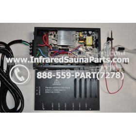 COMPLETE CONTROL POWER BOX 110V / 120V - COMPLETE CONTROL POWER BOX 110V  120V WITH 7 CIRCUIT BOARD PINS  6 FEMALE PLUGS SAUNAGEN INFRARED SAUNA 34