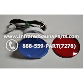 COMPLETE LIGHT ASSEMBLY 110V / 120V - COMPLETE LIGHT ASSEMBLY WITH BULB + RED AND BLUE COVER 110V / 120V 8