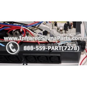 COMPLETE CONTROL POWER BOX 220V / 240V - COMPLETE CONTROL POWER BOX 220V / 240V WITH 7 CIRCUIT BOARD PINS  6 FEMALE PLUGS SAUNAGEN INFRARED SAUNA 31