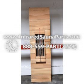 WOOD BENCHS + HEATERS - HEMLOCK WOOD BENCH + HEATHER + BLACK COVER ( 56.9" x 15.6" ) 4