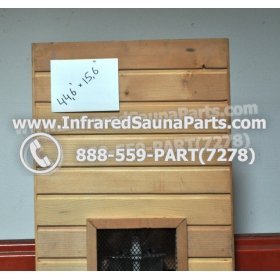 WOOD BENCHS + HEATERS - HEMLOCK WOOD BENCH + HEATHER + BLACK COVER ( 44.6" x 15.6" ) 3