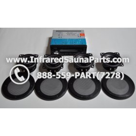 COMPLETE STEREO + SPEAKERS + COVERS - COMPLETE STEREO SYSTEM KAIZHEN KZ-5081 WITH 4 SPEAKERS 2