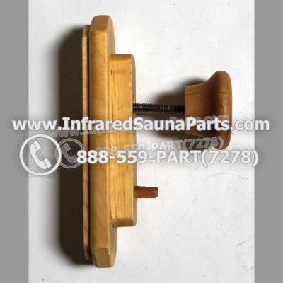 WOOD HANDLES + TOWEL HANDLES - HEMLOCK WOOD DOOR HANDLE STYLE 6 1