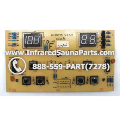CIRCUIT BOARDS / TOUCH PADS - CIRCUIT BOARD  TOUCHPAD KEYSBACKYARD INFRARED SAUNA NYSN2DB V3.2 F 1